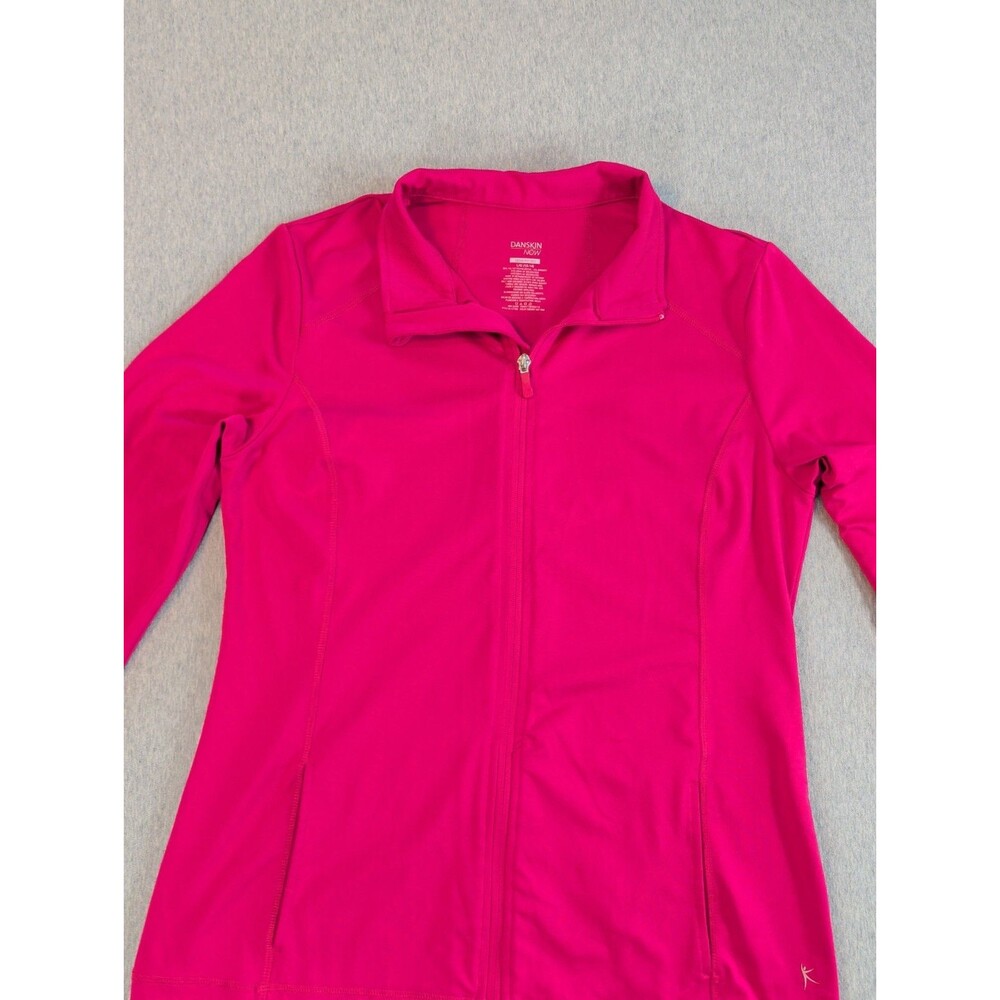 Danskin Now Womens L Smokin Hot Pink Jacket Stretch Breathable Active wear Gym - Picture 2 of 11
